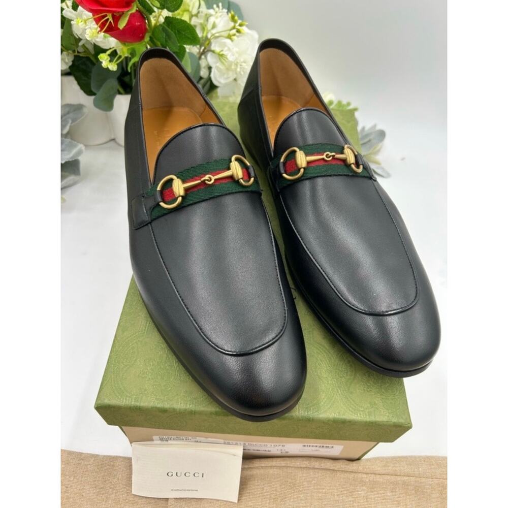 Men's Gucci JORDAAN horse bit loafers size 13.5 fits 14 US made in Italy